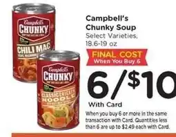 Kroger Campbell's Chunky Soup offer