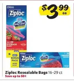 Winn Dixie Ziploc Resealable Bags offer