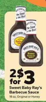 Save a Lot Sweet Baby Ray's Barbecue Sauce offer