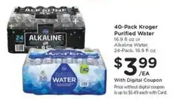 Kroger 40-Pack Kroger Purified Water offer