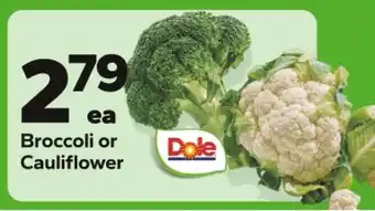 Save a Lot Broccoli or Cauliflower offer