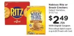 Kroger Nabisco Ritz or Snack Crackers offer