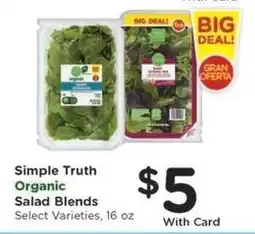 Kroger Simple Truth Organic Salad Blends offer