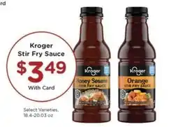 Kroger Kroger Stir Fry Sauce offer
