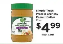 Kroger Simple Truth Protein Crunchy Peanut Butter offer