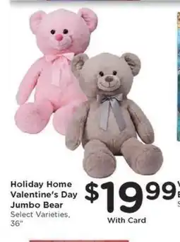 Kroger Holiday Home Valentine's Day Jumbo Bear offer