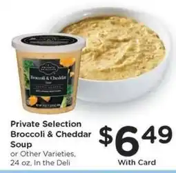 Kroger Private Selection Broccoli & Cheddar Soup offer