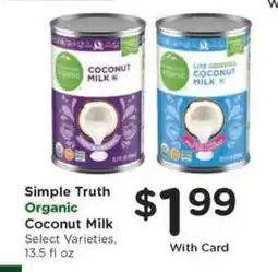 Kroger Simple Truth Organic Coconut Milk offer