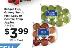 Kroger Kroger Fuji, Granny Smith, Pink Lady or Cosmic Crisp Apples offer