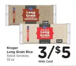 Kroger Kroger Long Grain Rice offer