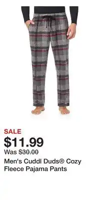 Kohl's Men's Cuddl Duds Cozy Fleece Pajama Pants offer