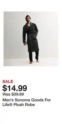 Kohl's Men's Sonoma Goods For Life Plush Robe offer