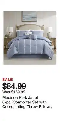 Kohl's Madison Park Janet 6-pc. Comforter Set with Coordinating Throw Pillows offer