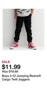 Kohl's Boys 4-12 Jumping Beans Cargo Twill Joggers offer