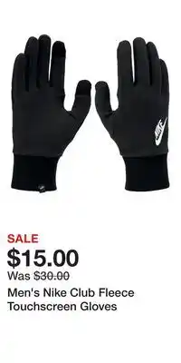 Kohl's Men's Nike Club Fleece Touchscreen Gloves offer