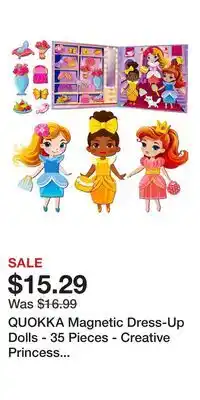 Kohl's QUOKKA Magnetic Dress-Up Dolls - 35 Pieces - Creative Princess Storytelling Set - For Kids Ages 3+ offer