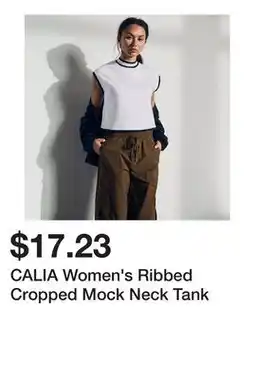 Dick's Sporting Goods CALIA Women's Ribbed Cropped Mock Neck Tank offer