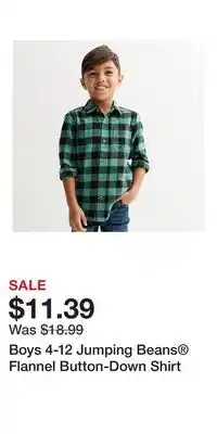 Kohl's Boys 4-12 Jumping Beans Flannel Button-Down Shirt offer