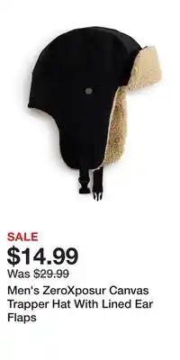 Kohl's Men's ZeroXposur Canvas Trapper Hat With Lined Ear Flaps offer