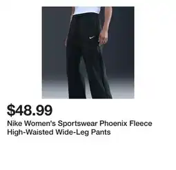 Dick's Sporting Goods Nike Women's Sportswear Phoenix Fleece High-Waisted Wide-Leg Pants offer