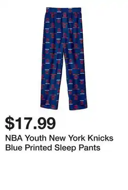 Dick's Sporting Goods NBA Youth New York Knicks Blue Printed Sleep Pants offer