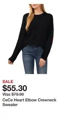 Nordstrom CeCe Heart Elbow Crewneck Sweater offer