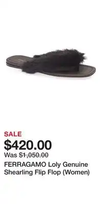 Nordstrom FERRAGAMO Loly Genuine Shearling Flip Flop (Women) offer