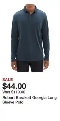 Nordstrom Robert Barakett Georgia Long Sleeve Polo offer