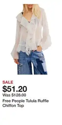 Nordstrom Free People Tulula Ruffle Chiffon Top offer