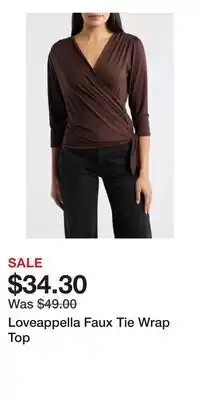 Nordstrom Loveappella Faux Tie Wrap Top offer