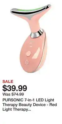 Nordstrom PURSONIC 7-in-1 LED Light Therapy Beauty Device - Red Light Therapy Face & Neck Sculpting Wand offer