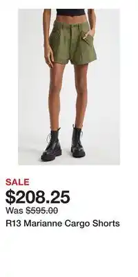 Nordstrom R13 Marianne Cargo Shorts offer