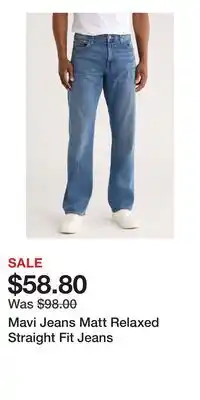 Nordstrom Mavi Jeans Matt Relaxed Straight Fit Jeans offer