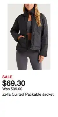 Nordstrom Zella Quilted Packable Jacket offer