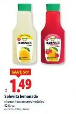Lidl Solevita lemonade offer