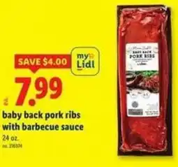 Lidl Baby back pork ribs with barbecue sauce offer
