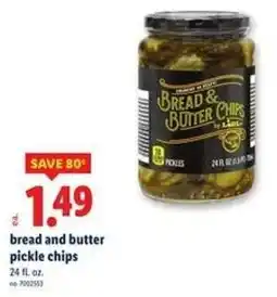 Lidl Bread and butter pickle chips offer