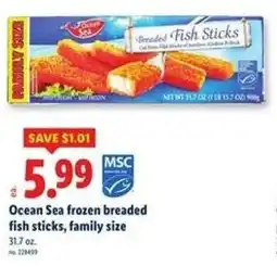 Lidl Ocean Sea frozen breaded fish sticks offer
