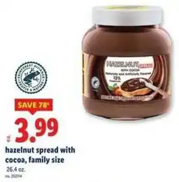 Lidl hazelnut spread with cocoa offer