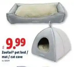 Lidl Zoofari pet bed and mat or cat cave offer