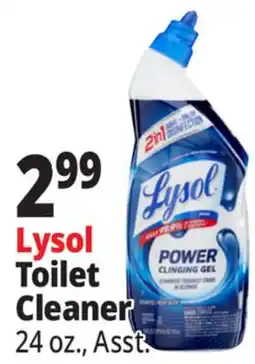 Ocean State Job Lot Lysol 2-In-1 Disinfecting Toilet Bowl + Brush Power Cleaning Gel 24 oz offer
