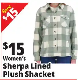 Ocean State Job Lot Women's Sherpa Lined Plush Shacket offer