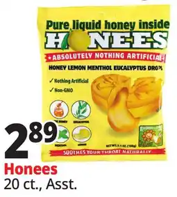 Ocean State Job Lot Honees Honey Lemon Menthol Eucalyptus Cough Drops 20 Count offer