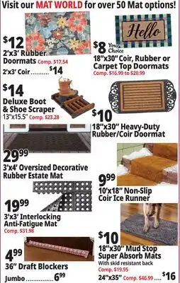 Ocean State Job Lot Door Mats offer