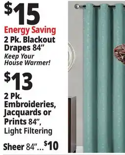 Ocean State Job Lot 2 Pk. Drapes offer