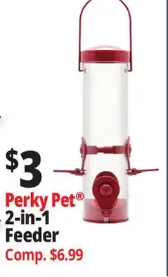 Ocean State Job Lot Perky Pet 2-in-1 Feeder offer
