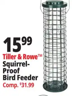 Ocean State Job Lot Tiller & Rowe Squirrel Proof Bird Feeder offer