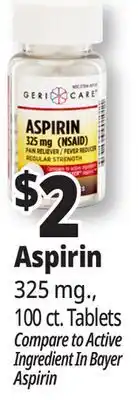 Ocean State Job Lot Aspirin offer