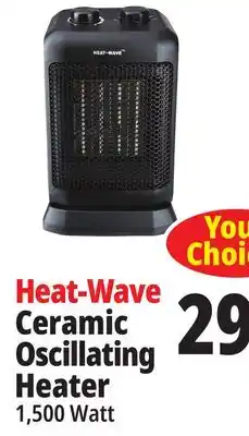 Ocean State Job Lot Heat-Wave Oscillating Ceramic Heater offer