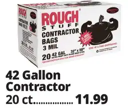 Ocean State Job Lot Rough Stuff 42 Gal Contractor Trash Bags 20 Count offer
